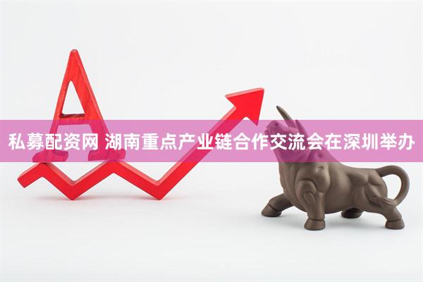 私募配资网 湖南重点产业链合作交流会在深圳举办