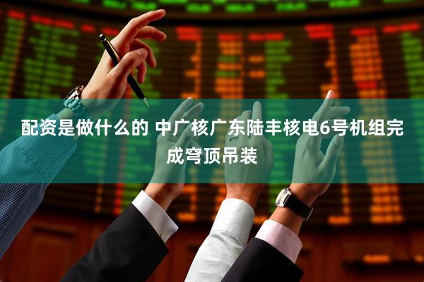 配资是做什么的 中广核广东陆丰核电6号机组完成穹顶吊装